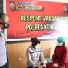 Sukseskan Program Penanganan Covid-19 Ratusan Personel Polres Kendari Jalani Vaksinasi
