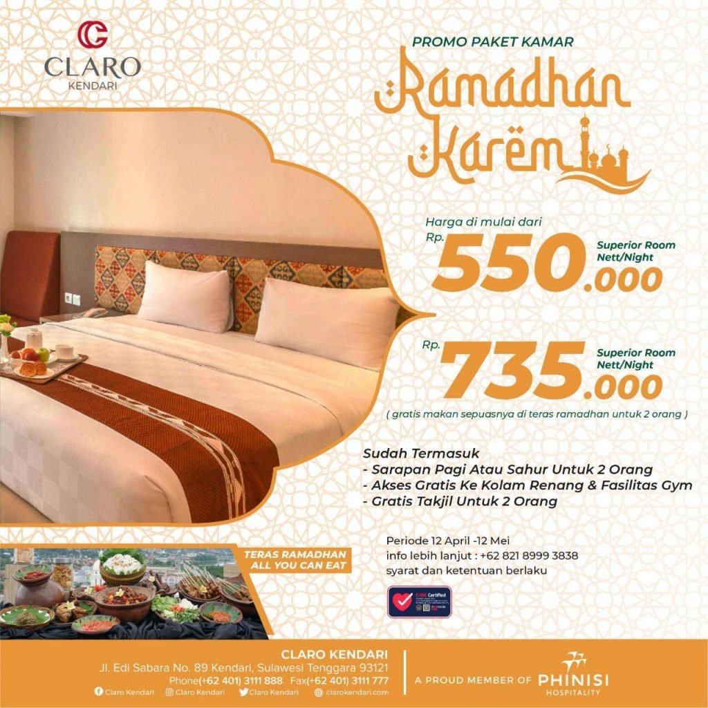 Pamflet Ramadhan Karem Room Package.