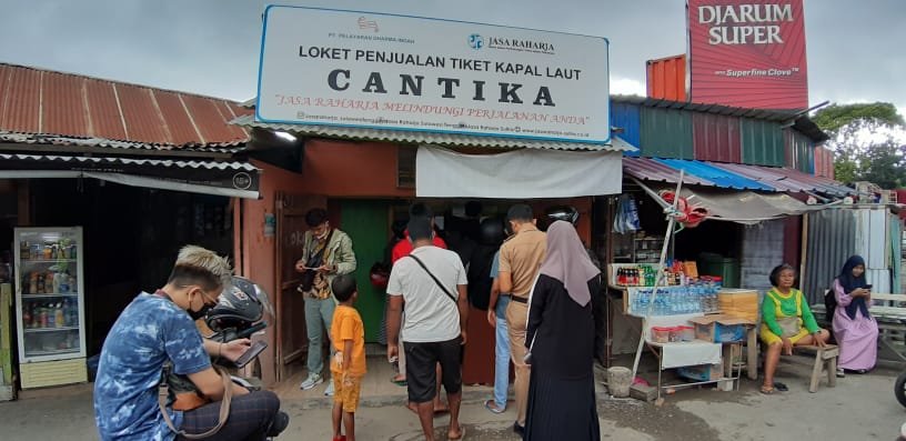 Loket penjualan kapal laut, kapal cepat Express Cantika.