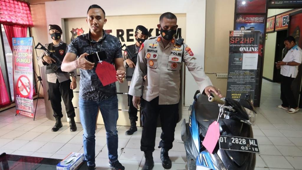 Penangkapan pelaku pencopetan oleh Satreskrim Polres Kendari.