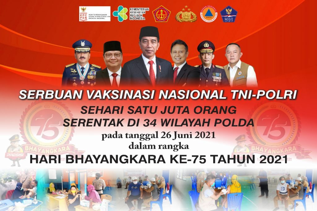 Serbuan vaksinasi nasional TNI-Polri.