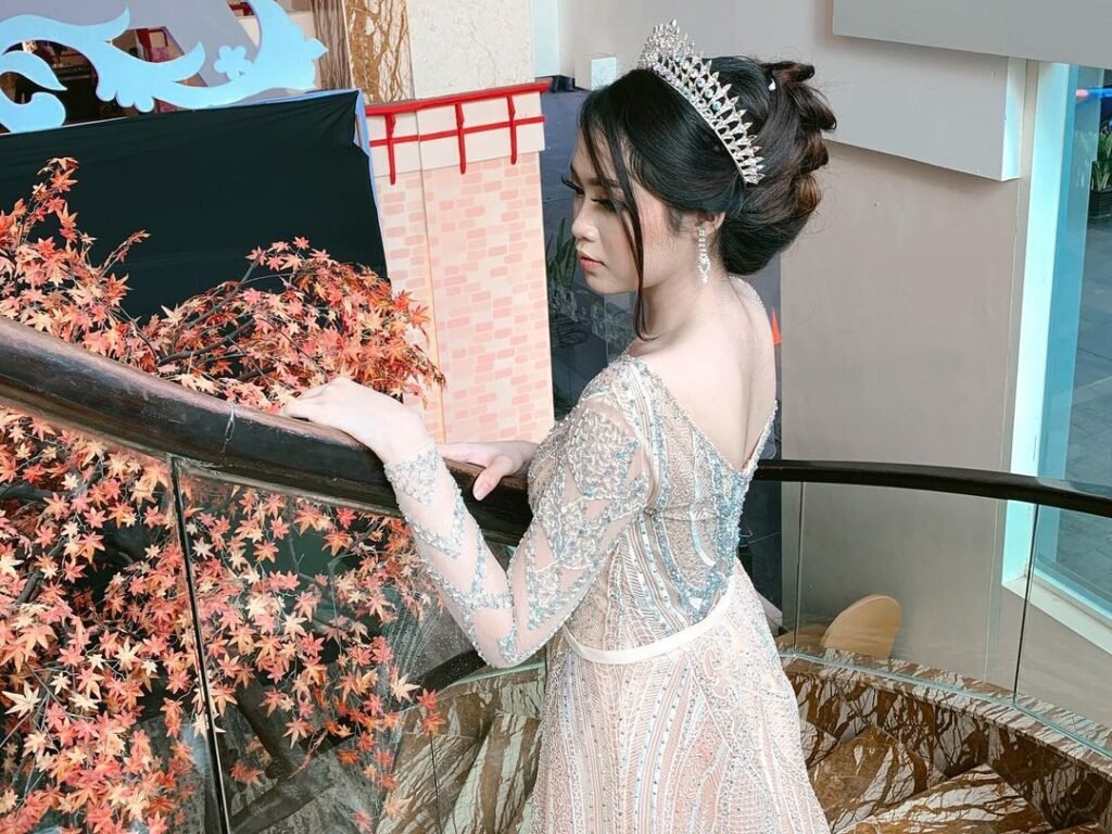 Naqia Amanda Putri sebagai model di Wedding Expo 2020.