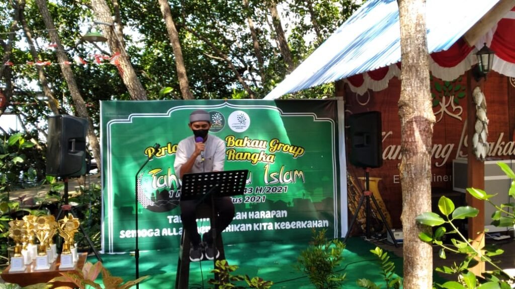 Salah satu peserta saat mengikuti lomba tilawah.