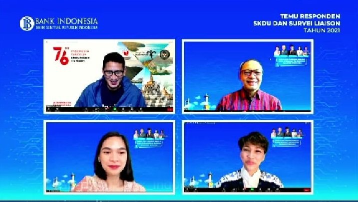 Kegiatan diskusi Temu Responden SKDU dan Survei Liaison 2021, oleh Bank Indonesia (BI) Sultra.