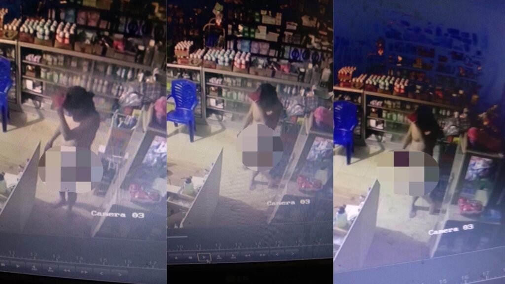 Pencuri tanpa busana terekam CCTV toko di Konawe Selatan (Konsel).