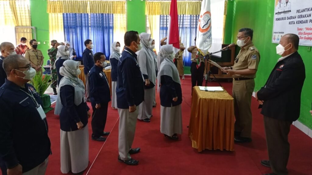 Pelantikan pengurus Gerakan Pemasyarakatan Minat Baca Kota Kendari.