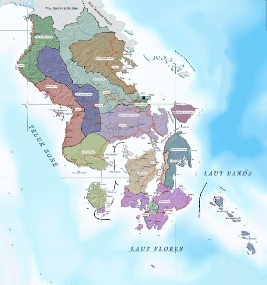 Peta Provinsi Sulawesi Tenggara (Sultra).