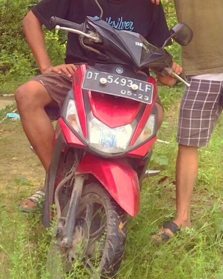 Motor milik TikTokers Kendari, Rully Ariat Jaya yang hilang dicuri.