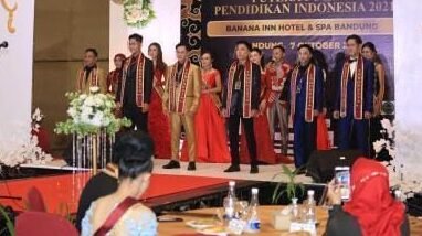 Pemilihan Duta Pendidikan Indonesia 2021 di Kota Bandung, Jawa Barat.