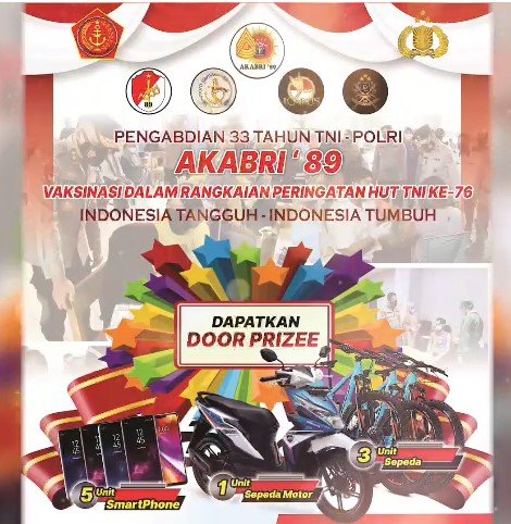 Doorprize pada vaksinasi AKABRI 89. 