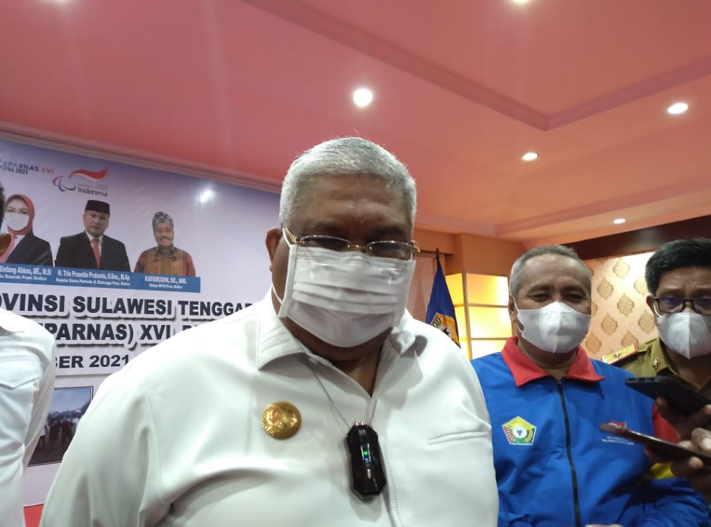 Gubernur Sulawesi Tenggara (Sultra), Ali Mazi. Foto: Yusrin Ramadhan/Kendariinfo. (1/11/2021). 