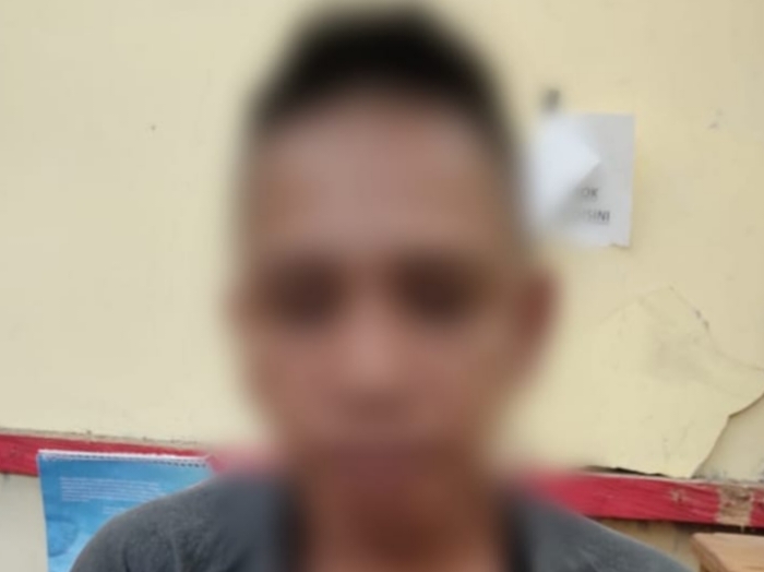 Pelaku A (34) diamankan di Mapolres Butur.