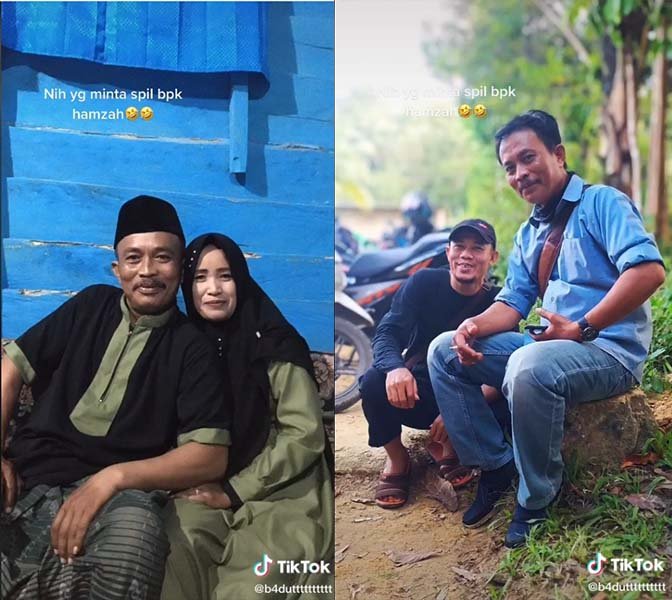 Hamzah Harun bapak dari Kiki. Foto: Tangkapan layar TikTok.