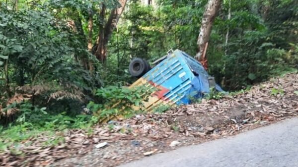 Diduga Sopir Mengantuk, Truk dari Unaaha ke Kendari Masuk Jurang Diduga Sopir Mengantuk, Truk dari Unaaha ke Kendari Masuk Jurang
