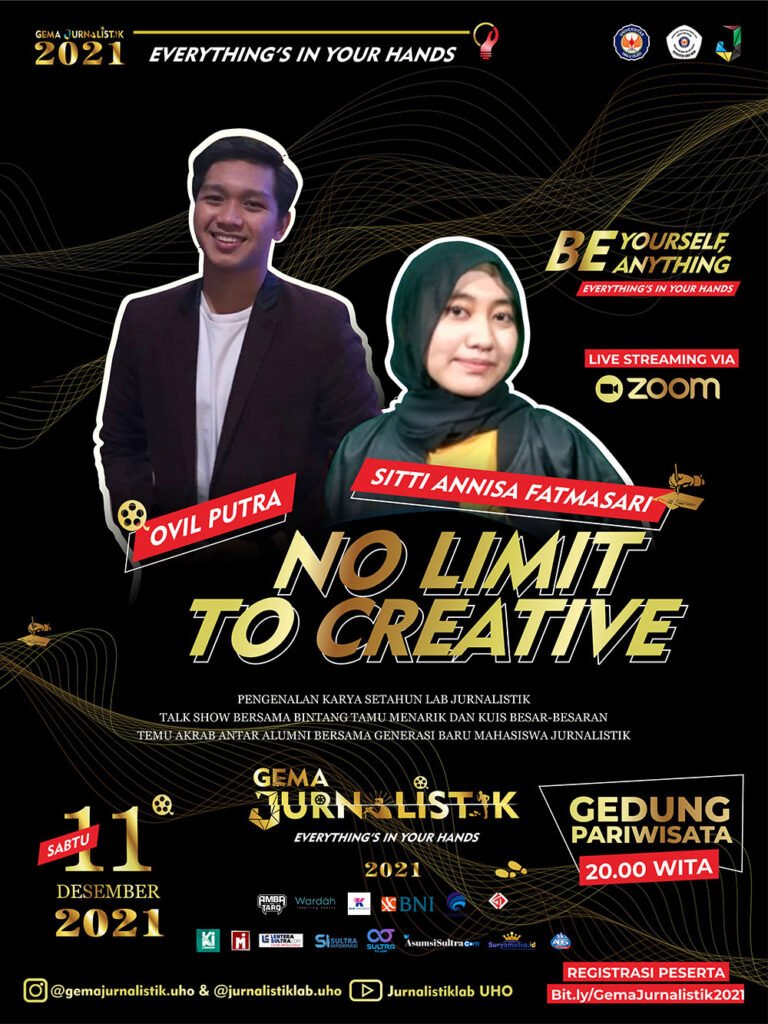 Poster Gema Jurnalistik 2021. Foto: Lab Jurnalistik UHO.