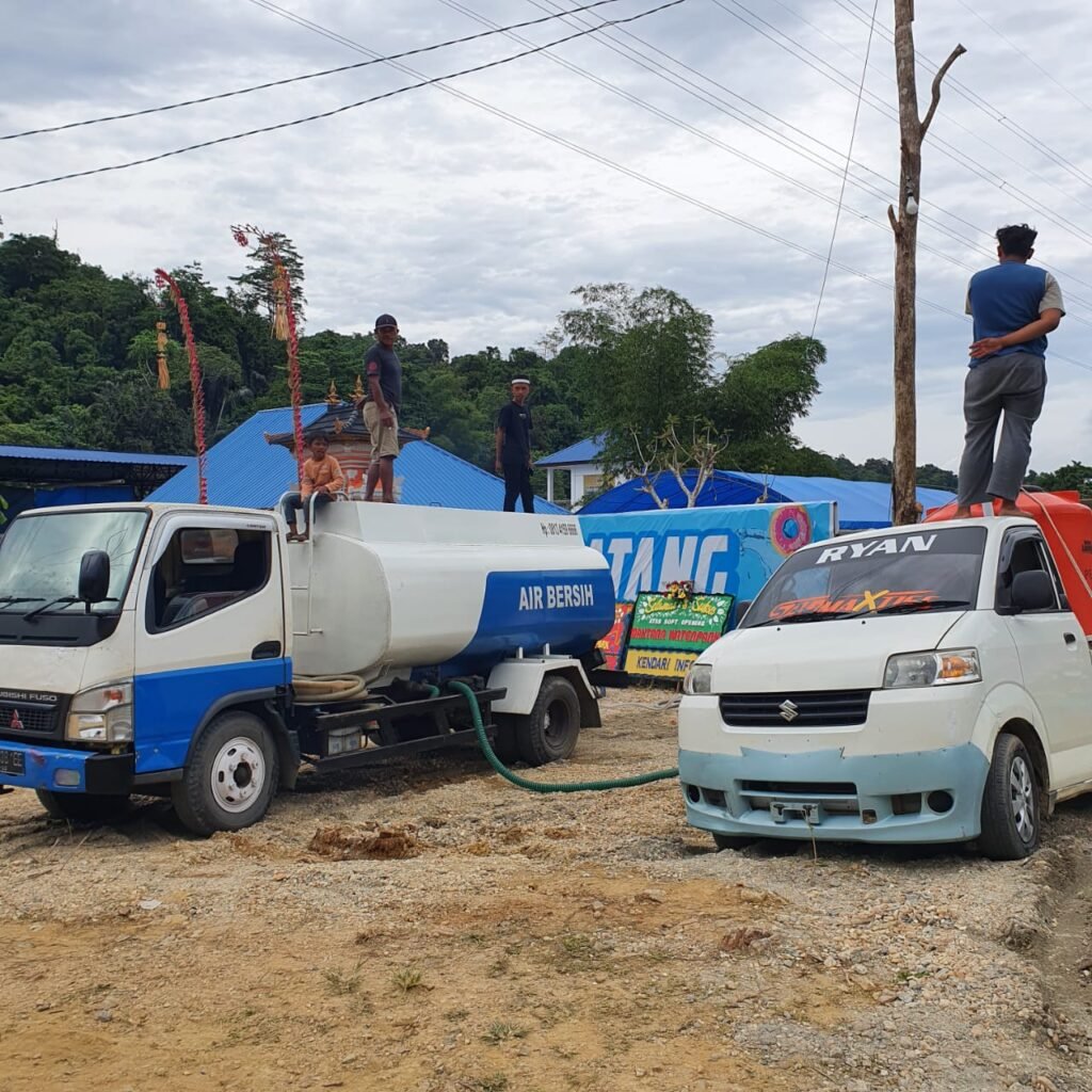 Mobil pemasok air di Mantara Waterpark. Foto: Istimewa. (28/12/2021).