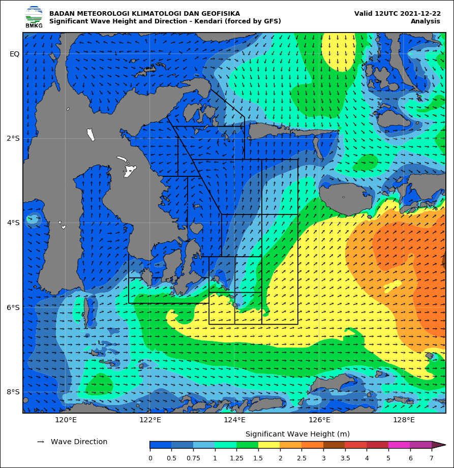 Gambar pemantauan oleh BMKG Kendari. Foto: Istimewa.