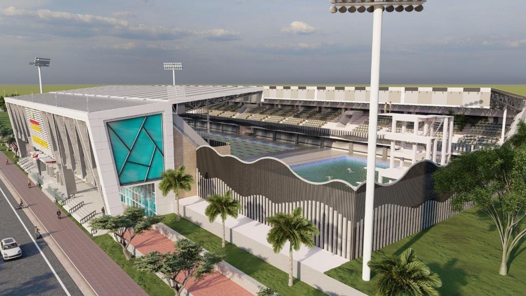 Desain Kolam Renang KONI Sultra yang baru. Foto: Istimewa.