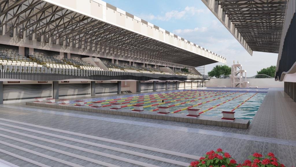 Desain Kolam Renang KONI Sultra yang baru. Foto: Istimewa.