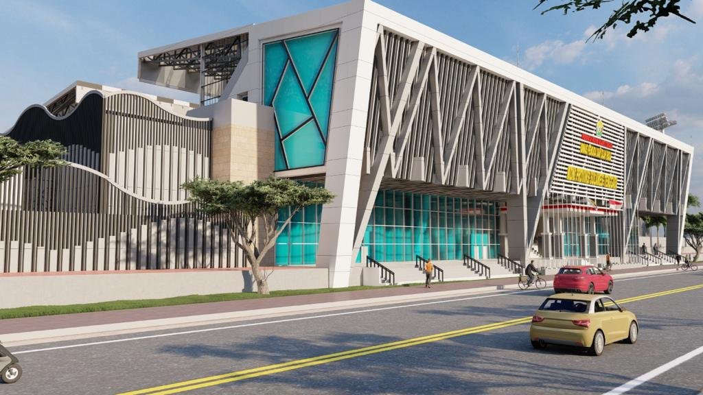 Desain Kolam Renang KONI Sultra yang baru. Foto: Istimewa.