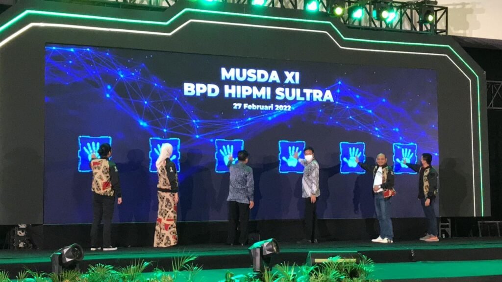 Pembukaan Musyawarah Daerah (Musda) XI Himpunan Pengusaha Muda Indonesia (HIPMI) Sulawesi Tenggara (Sultra).