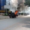 Mobil Pikap Pelat Merah di Kendari Hangus Terbakar