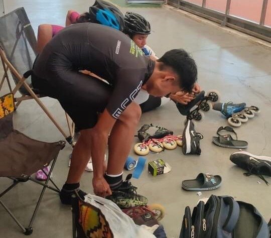 Atlet sepatu roda asal Kendari, Muhammad Faiz.