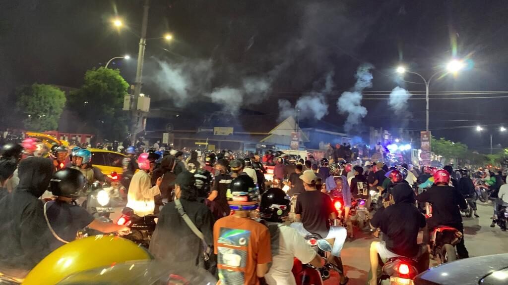 Konvoi Sahur On The Road (SOTR) yang digelar Ikatan Alumni SMAN 1 Kendari.