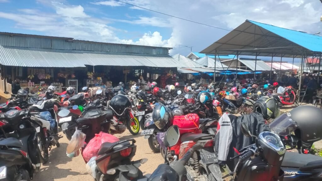 Situasi antrean di Pelabuhan Tampo, Kabupaten Muna.