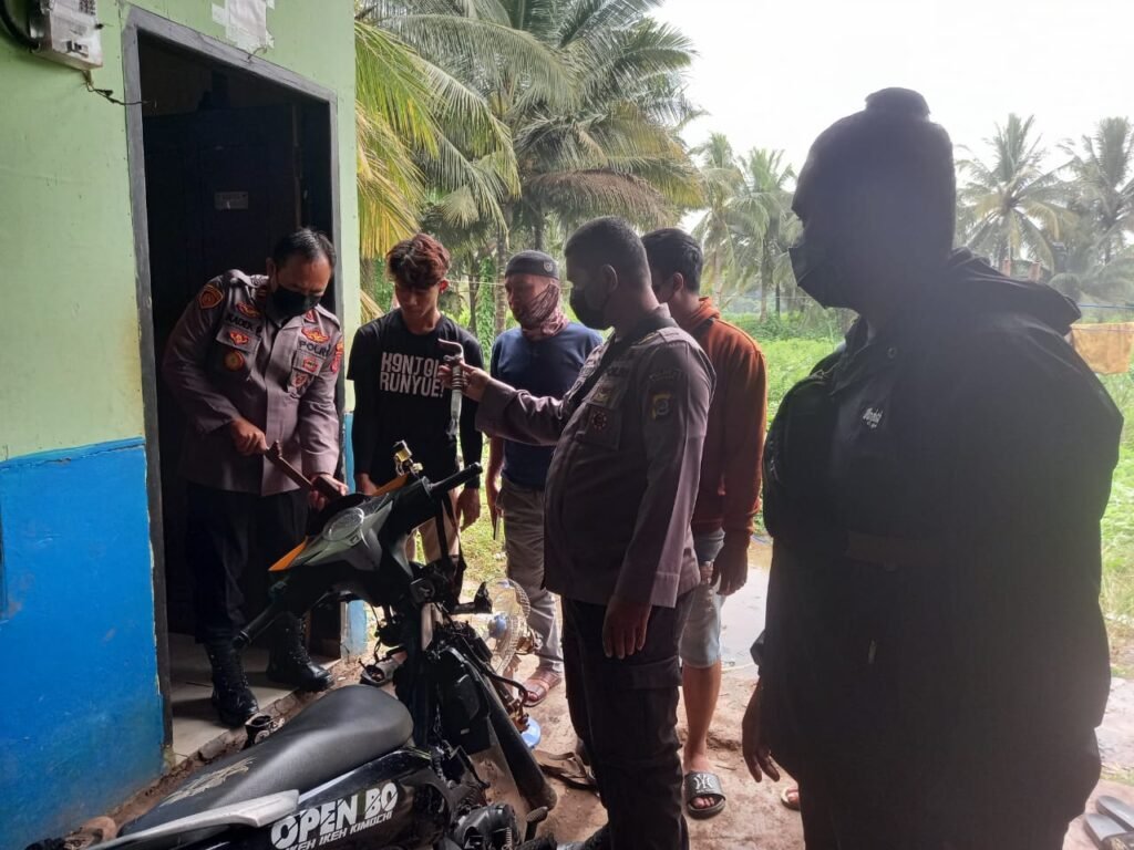 Rumah kontrakan yang dirusak oleh ketiga pelaku di Konawe.