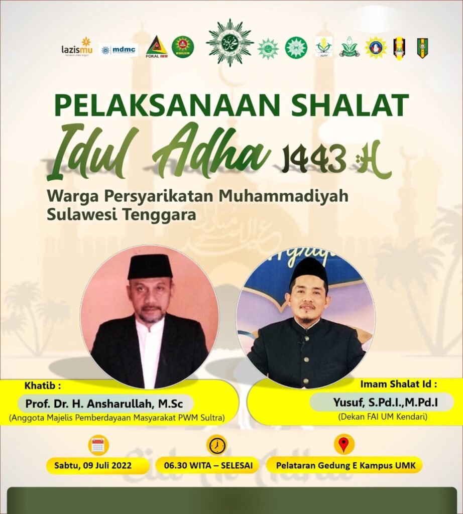 PW Muhammadiyah Sultra Akan Gelar Salat Iduladha 9 Juli 2022 di UM Kendari