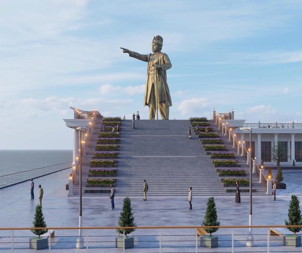 Desain pembangunan patung Oputa Yi Koo di bibir Pantai Kotamara, Kota Baubau.