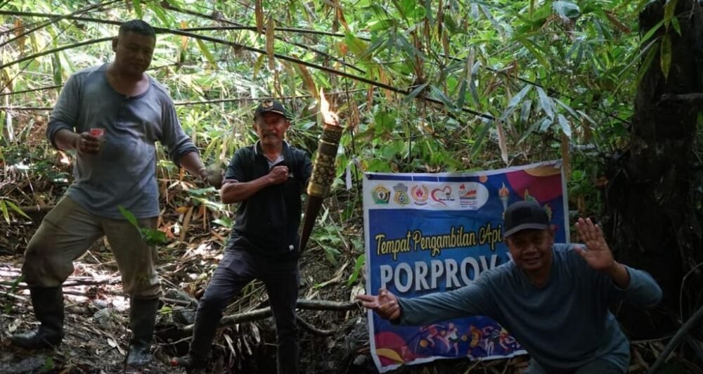 Lokasi pengambilan minyak bumi untuk api obor Porprov Sultra 2022 di Hutan Lambusango, Kabupaten Buton. 