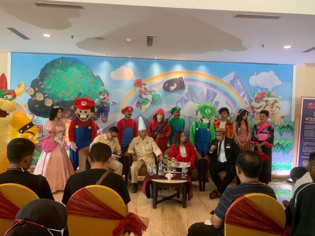 Press conference Claro Kendari membahas tentang "The Quest of Super Mario Bros".