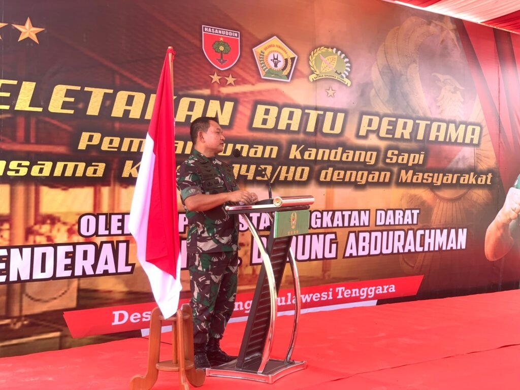 Kasad TNI, Jenderal Dudung Abdurachman saat berikan sambutan.