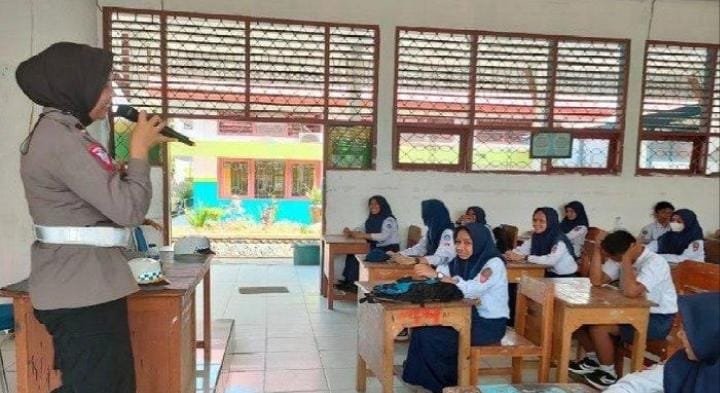 Polres Muna Sisir Sejumlah Sekolah untuk Pendidikan Lalu Lintas