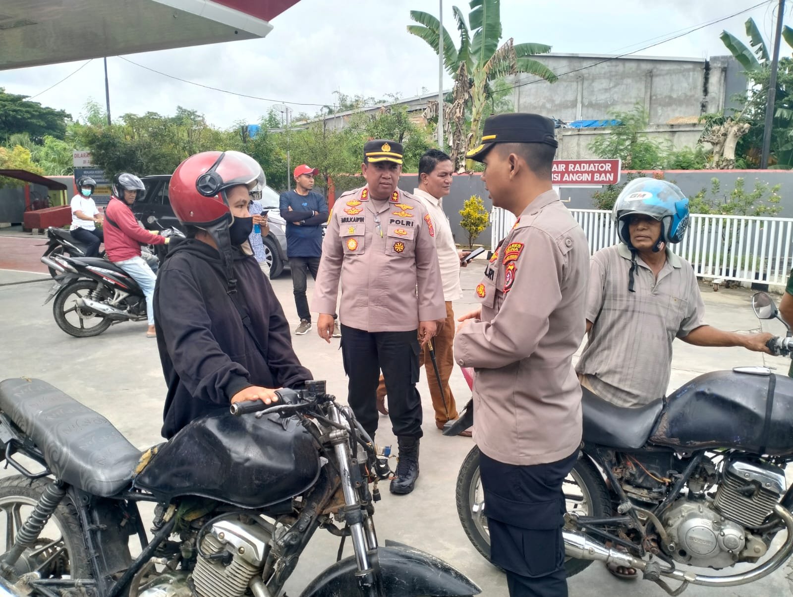 Kapolres Sidak SPBU di Muna, 3 Sepeda Motor Milik Calo BBM Disita Polisi