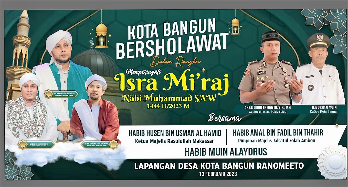 Peringatan Isra Mikraj Di Ranomeeto Konsel Hadirkan 3 Habib Ternama