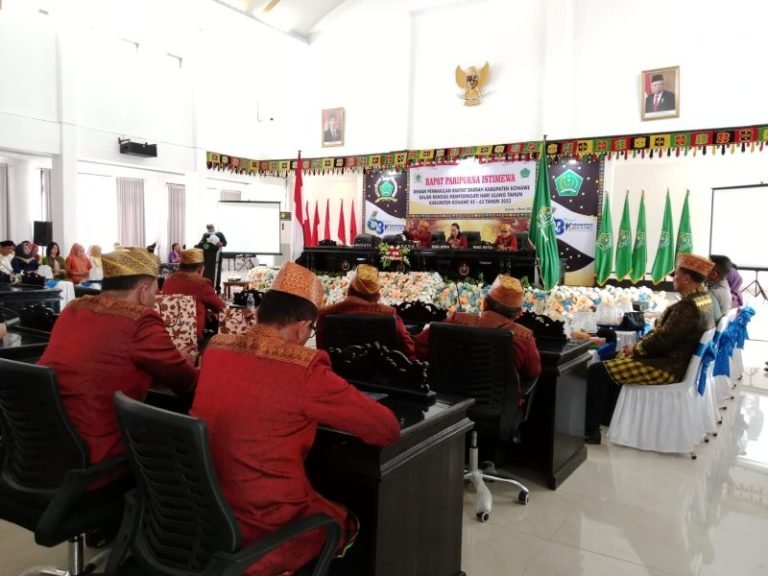 Suasana saat rapat paripurna istimewa jelang perayaan Hari Ulang Tahun (HUT) ke-63 Kabupaten Konawe.