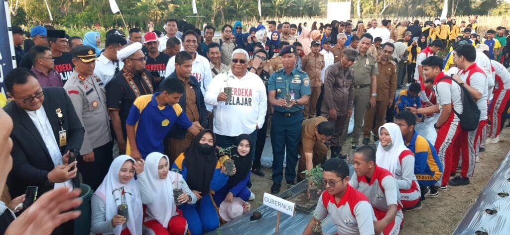 Suasana peluncuran program ketahanan pangan siswa SMA/SMK se-Sultra.