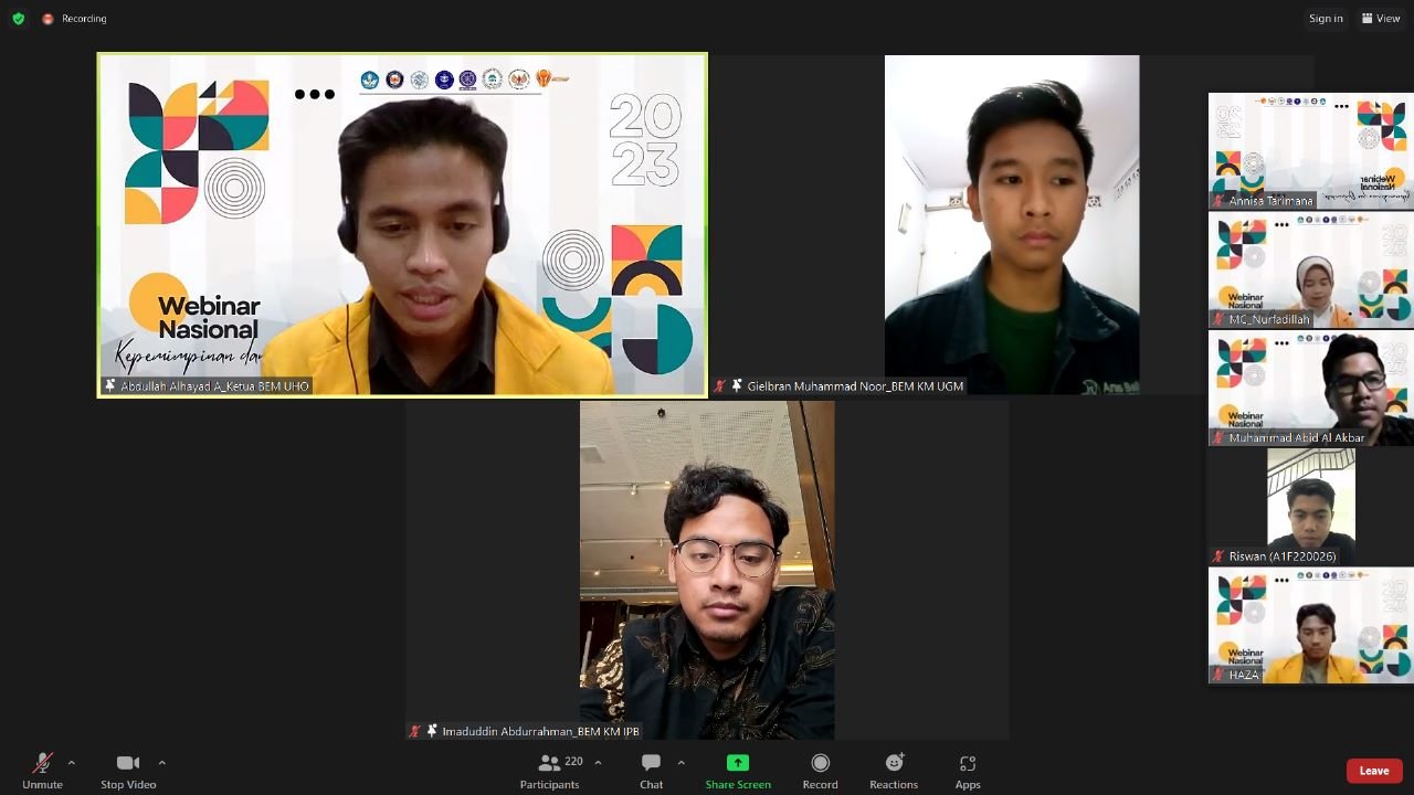 Prakarsai Webinar Nasional, BEM UHO Kendari Jadikan Ajang Silaturahmi Antarkampus Prakarsai Webinar Nasional, BEM UHO Kendari Jadikan Ajang Silaturahmi Antarkampus