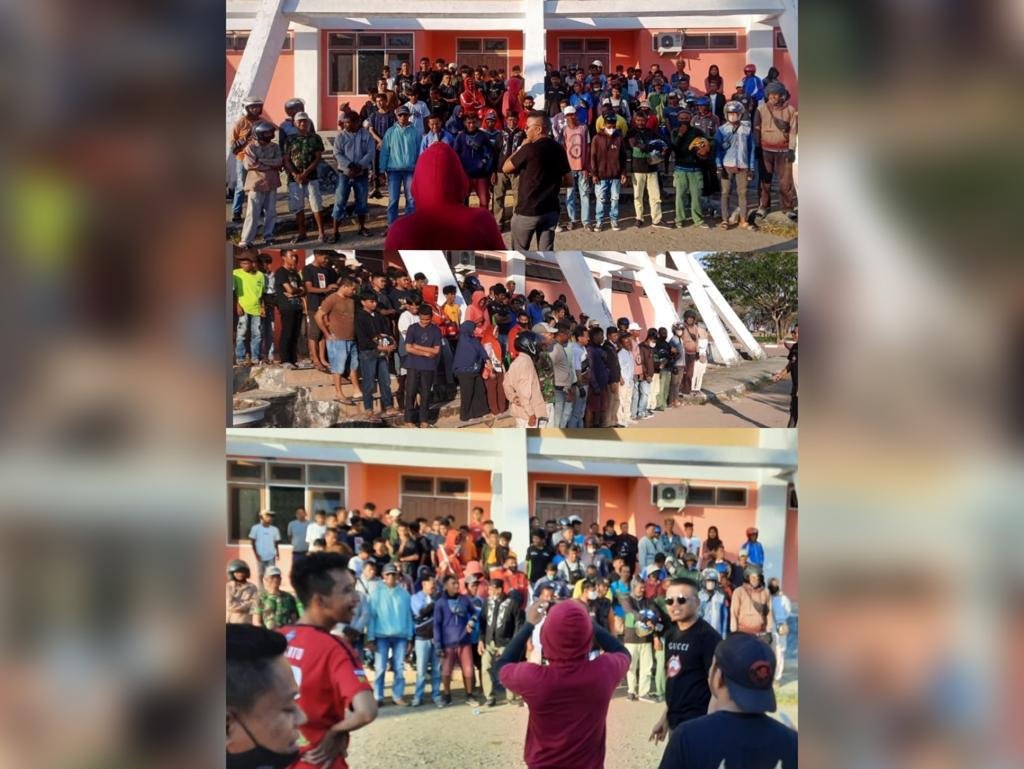 Deklarasi dukungan yang dilakukan oleh Komunitas Akar Rumput Sultra di Muna.