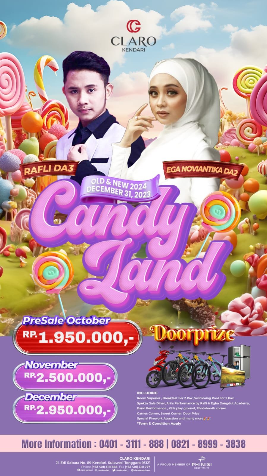 Jelang Tahun Baru 2024, Claro Kendari Akan Selenggarakan Event Candyland