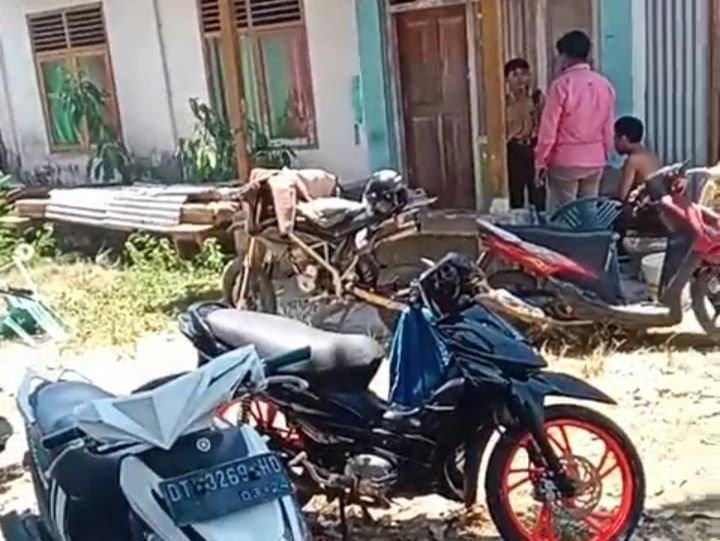 Beberapa pelajar di Muna yang terciduk polisi saat asyik pesta miras.