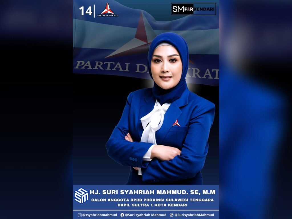 Calon Anggota Legislatif (Caleg) DPRD Sultra Dapil I Kota Kendari, Suri Syahriah Mahmud.