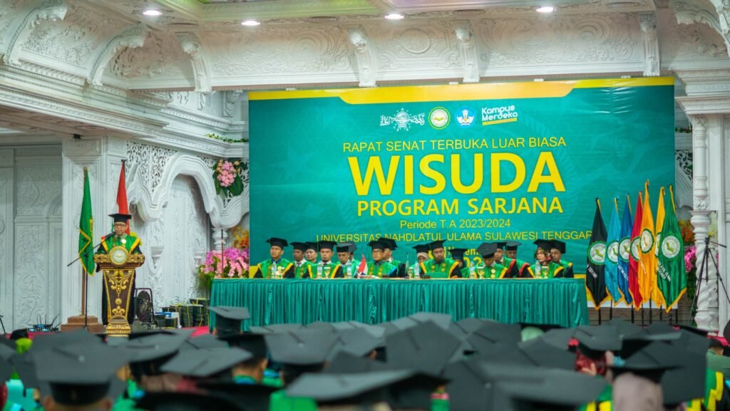 Suasana wisuda Unusra di Hotel Kubah 9 Kendari. Foto: Dok. Humas Kubah 9.