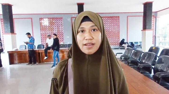 Salah satu calon pegawai non-ASN RS Jantung Oputa Yi Koo Sultra, Windalestari Mekuo.