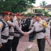 Kapolda Sultra Pimpin Apel Pergeseran Pasukan Pengamanan TPS Pemilu 2024