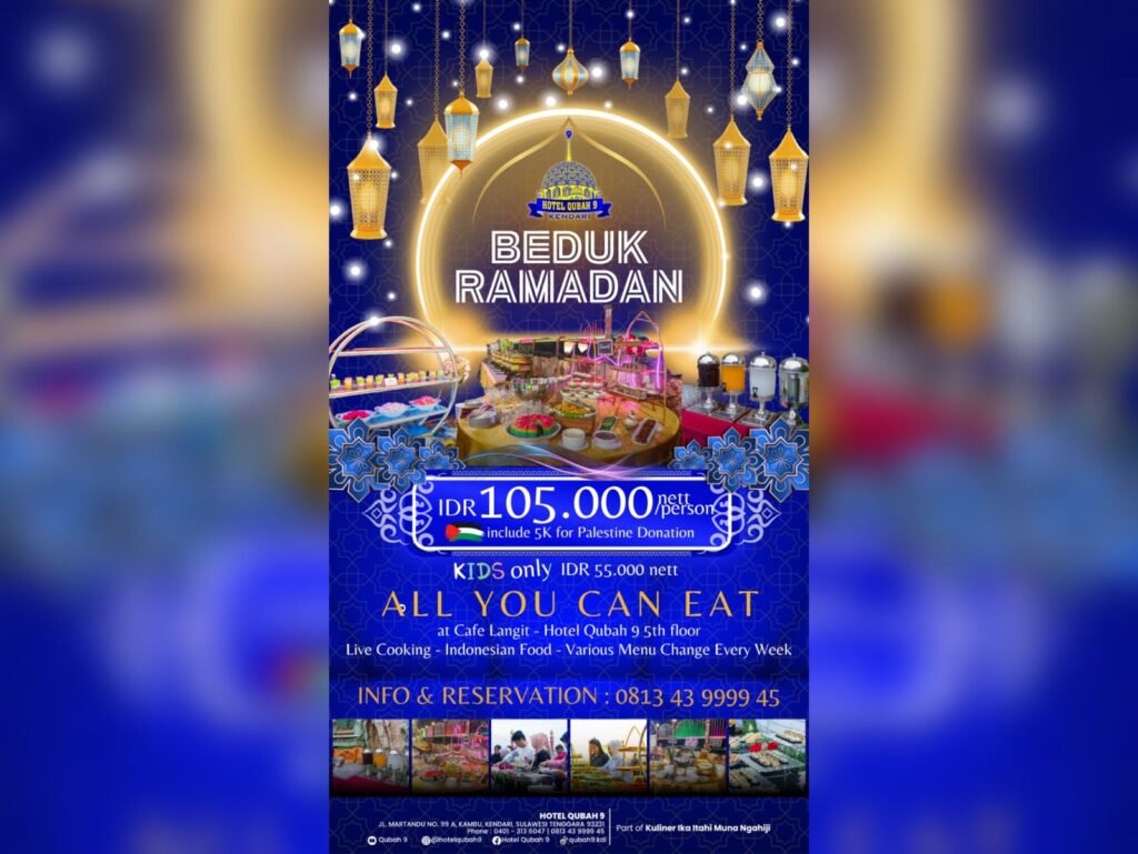 Beduk Ramadan Hotel Qubah 9 Tawarkan All You Can Eat Mulai Rp105 Ribu