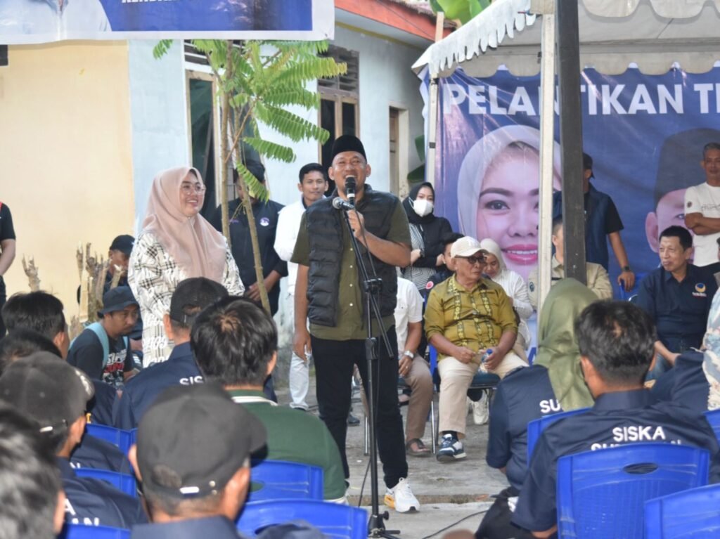 Pelantikan Tim Pemenangan Siska-Sudirman di Kecamatan Kendari Barat, Kota Kendari, Sulawesi Tenggara (Sultra).